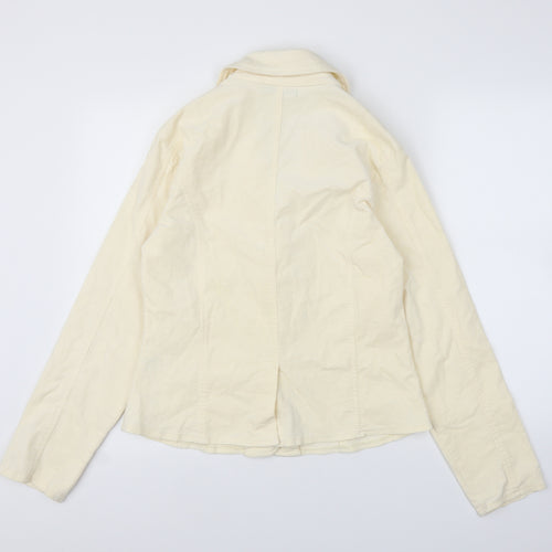Saint Tropez Womens Ivory  Corduroy Jacket  Size XL