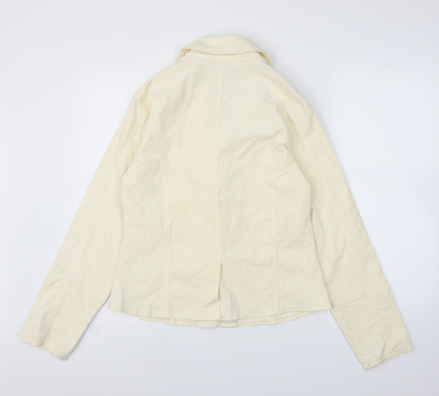 Saint Tropez Womens Ivory  Corduroy Jacket  Size XL