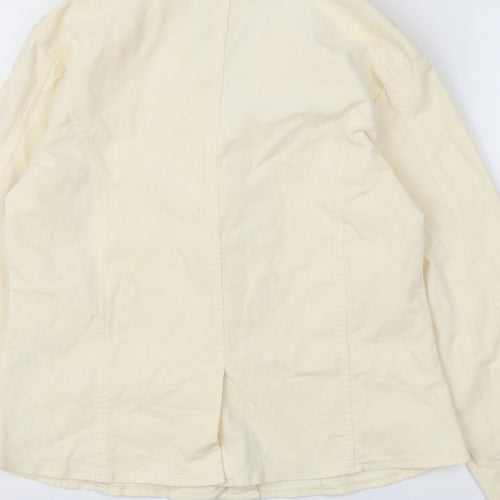 Saint Tropez Womens Ivory  Corduroy Jacket  Size XL