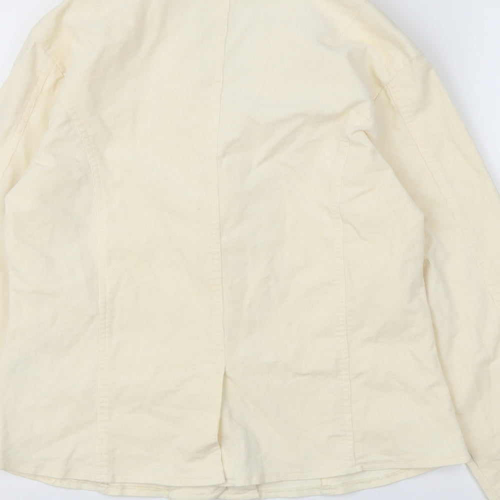Saint Tropez Womens Ivory  Corduroy Jacket  Size XL