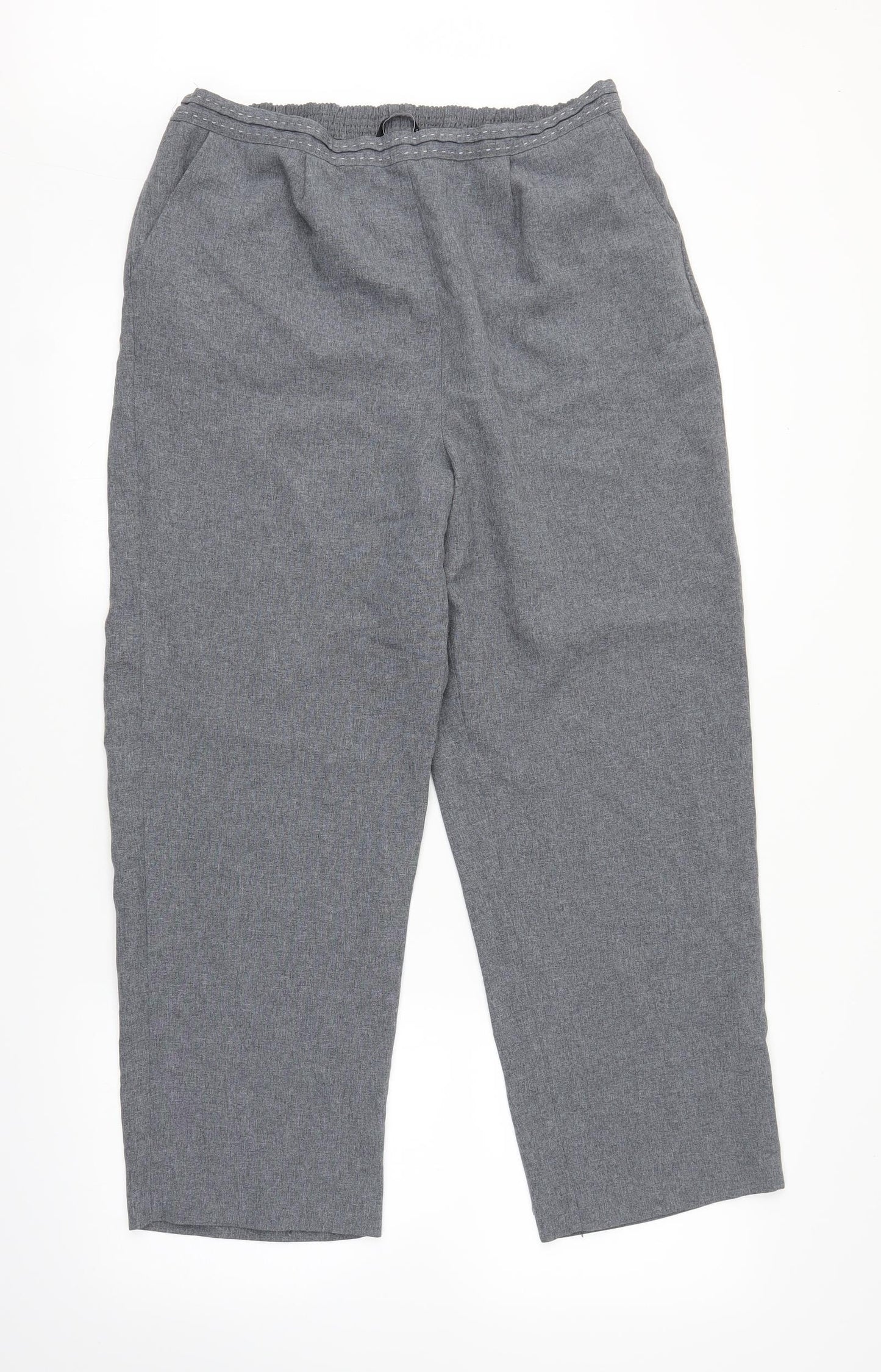 Bonmarché Womens Grey   Capri Trousers Size 16 L24 in