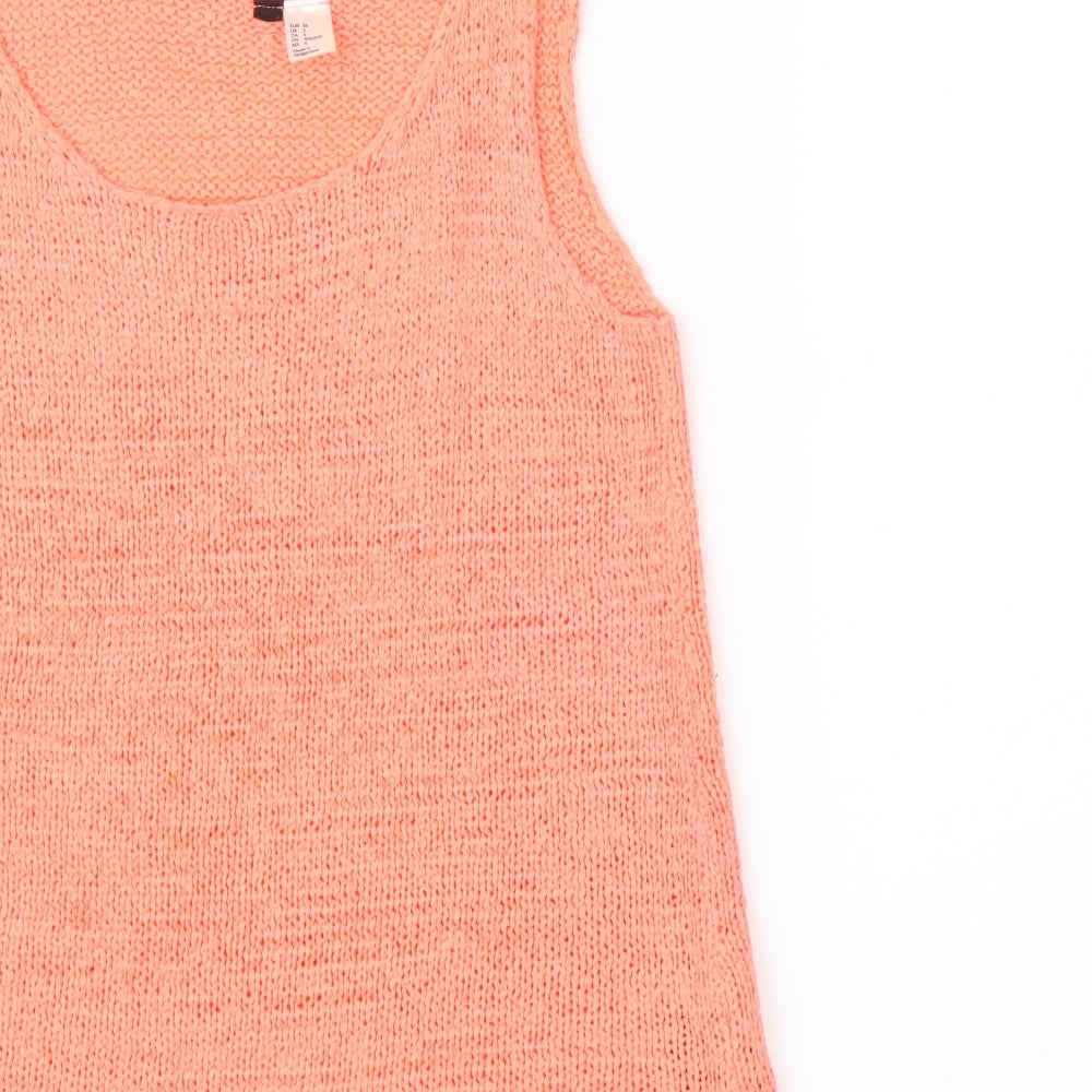 H&M Womens Orange   Basic Tank Size 8