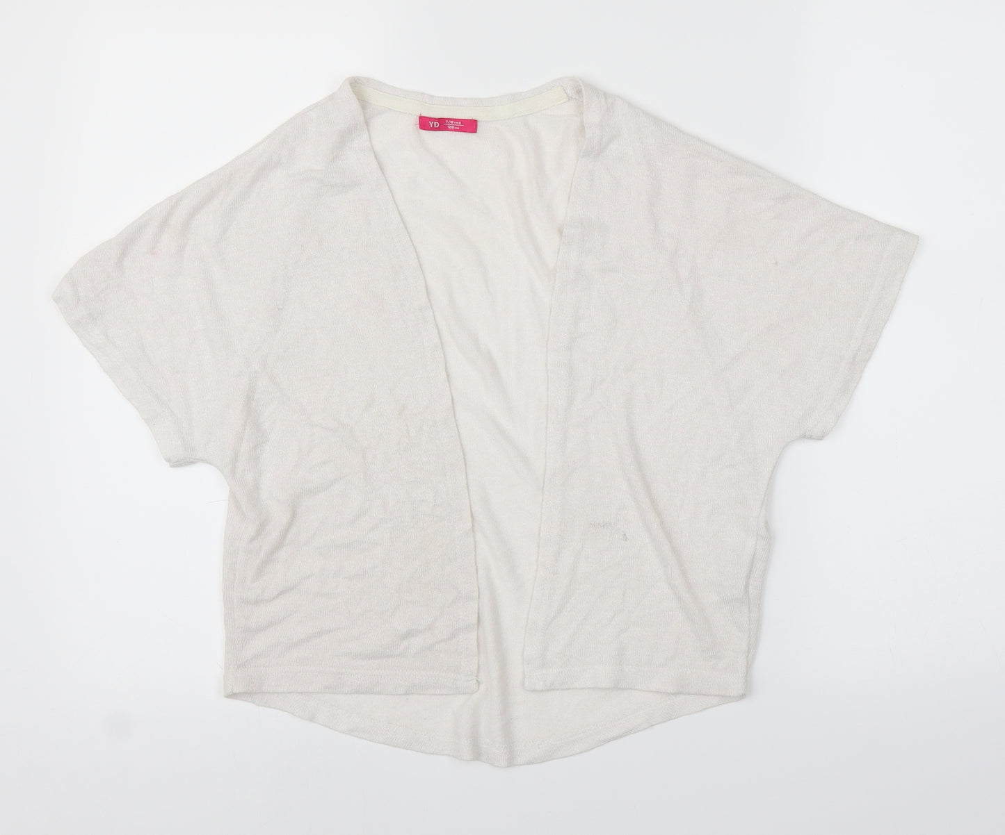 Young Dimension Girls White   Cardigan Jumper Size 7-8 Years