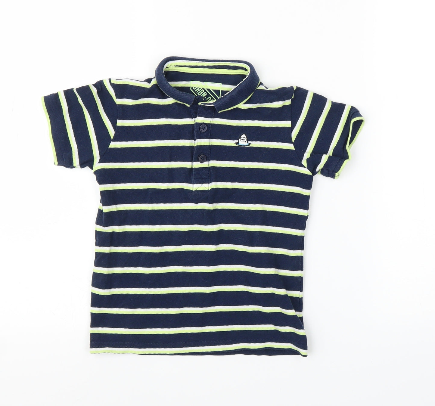 Matalan Boys Blue Striped  Basic Polo Size 6 Years
