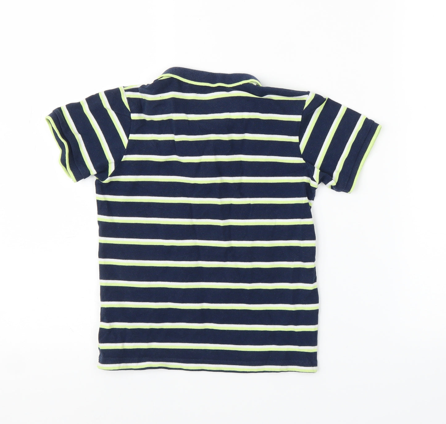 Matalan Boys Blue Striped  Basic Polo Size 6 Years