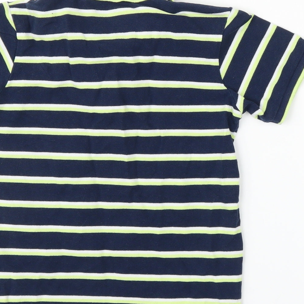 Matalan Boys Blue Striped  Basic Polo Size 6 Years