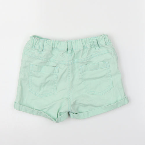 F&F Girls Green  Denim Cut-Off Shorts Size 9-10 Years