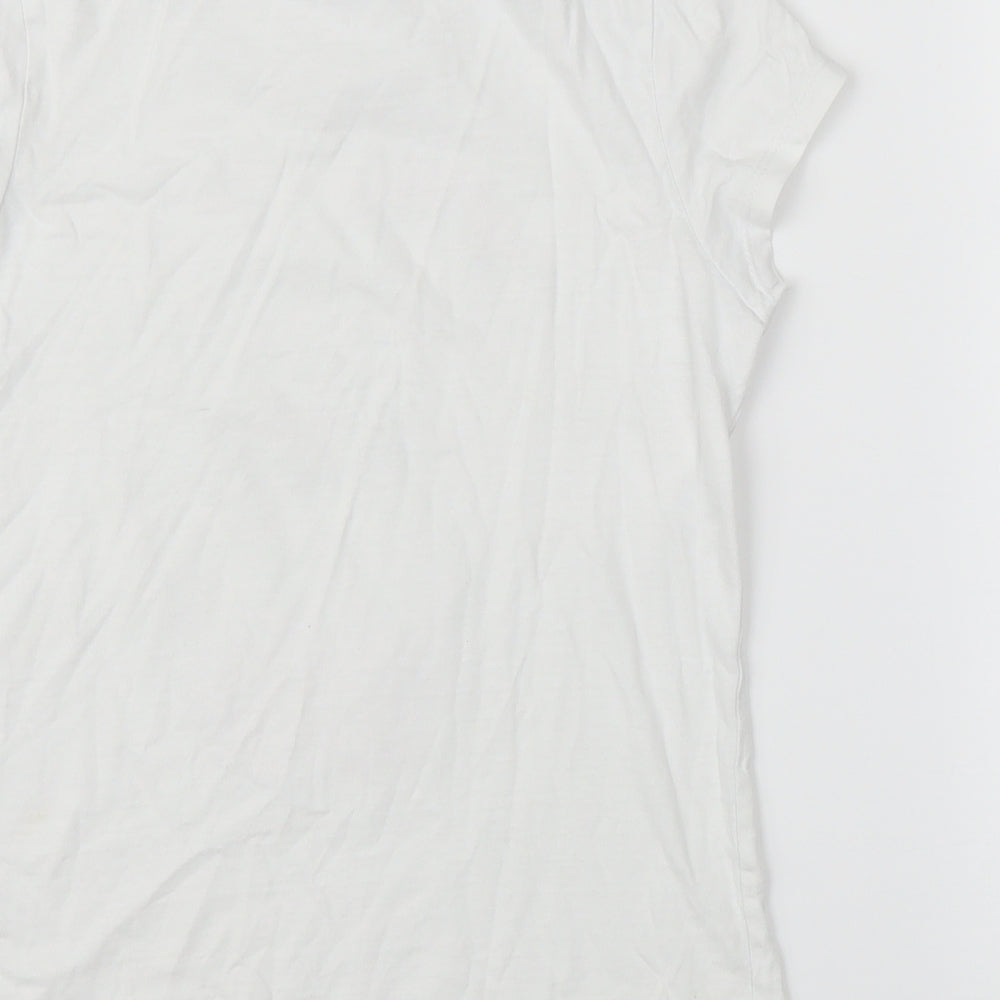 George Girls White   Basic T-Shirt Size 9-10 Years