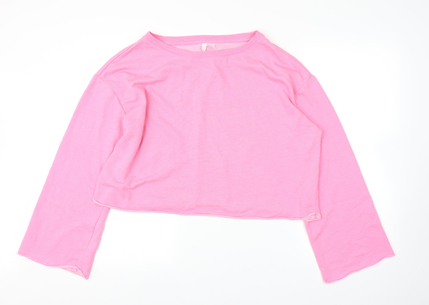 H&M Womens Pink   Pullover Jumper Size L  - Cropped