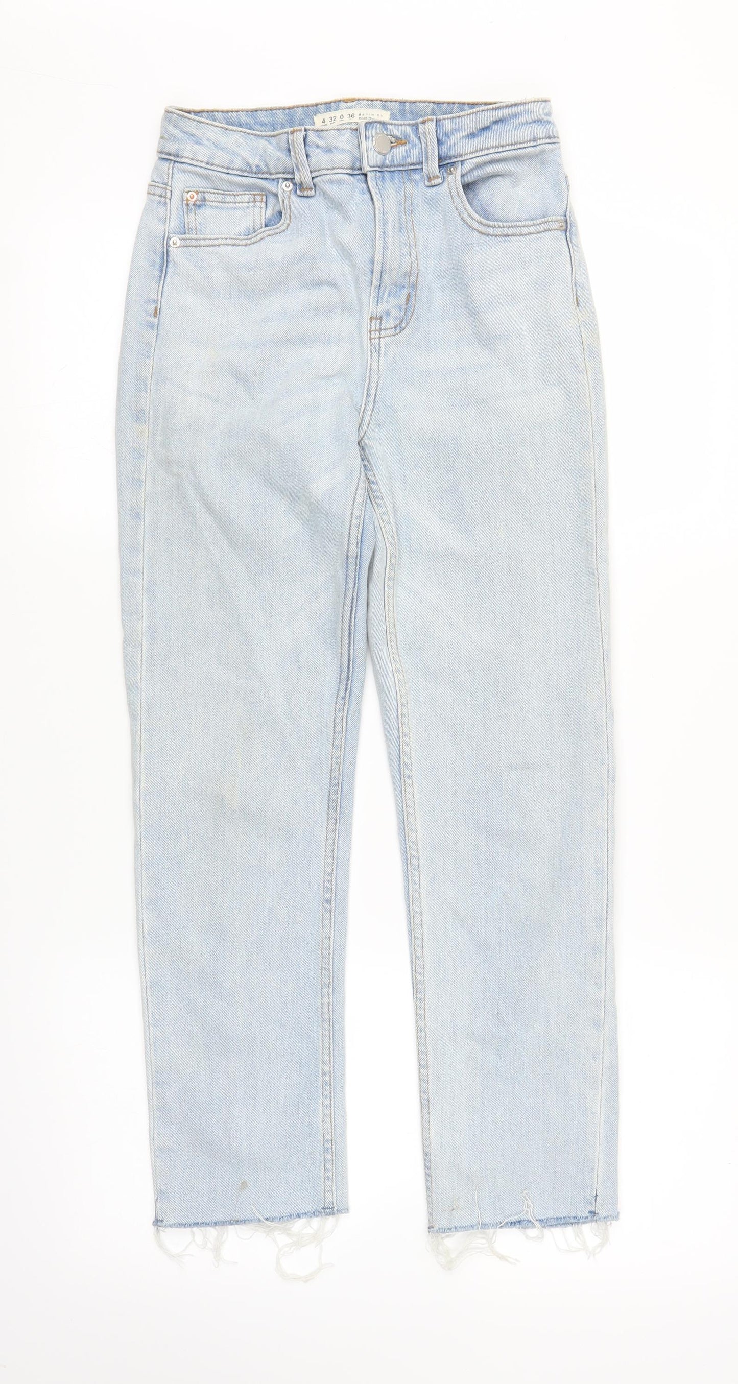 H&M Womens Blue  Denim Mom Jeans Size 4 L24 in