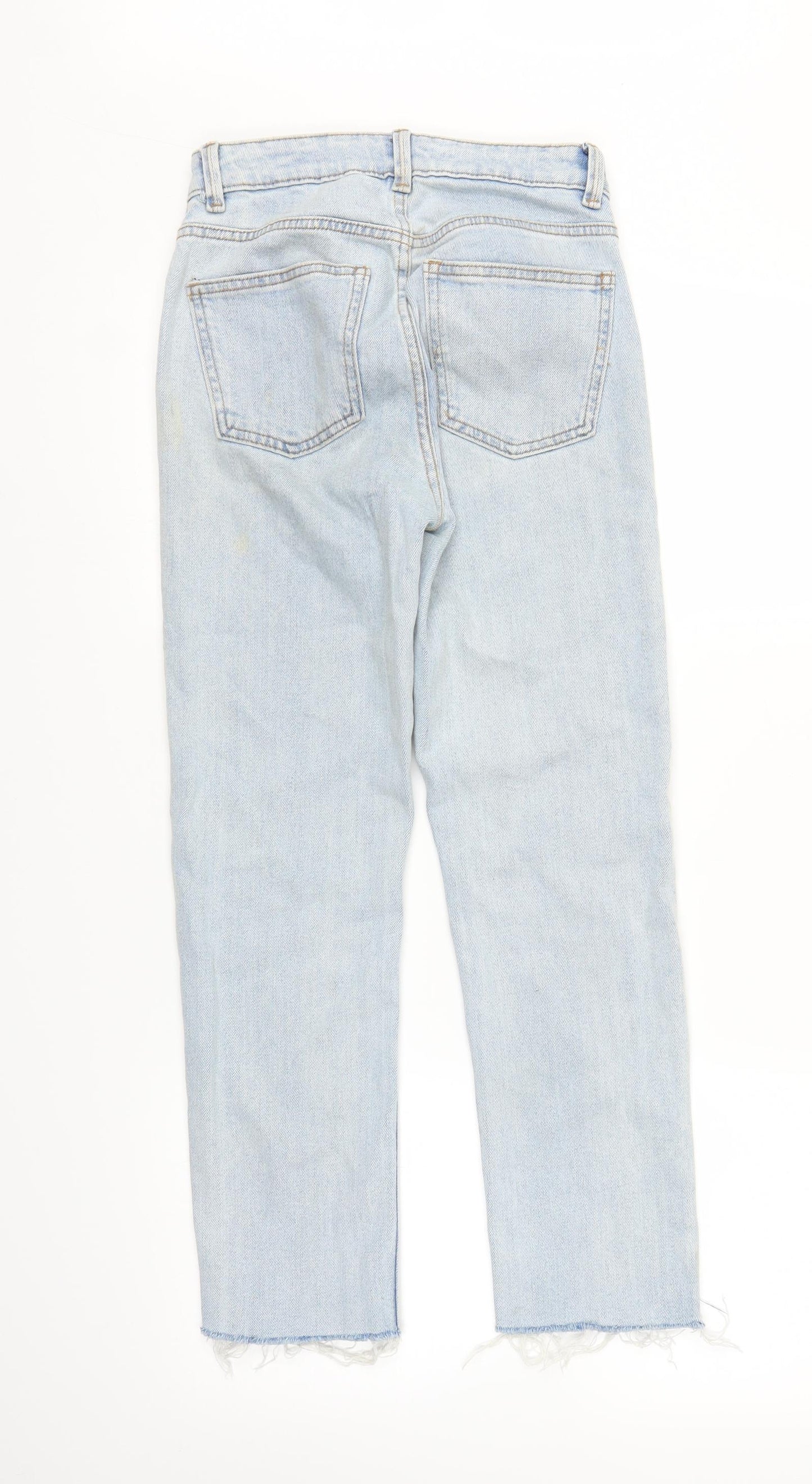 H&M Womens Blue  Denim Mom Jeans Size 4 L24 in