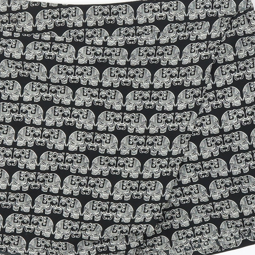 Primark Womens Black Animal Print  Cut-Off Shorts Size 8