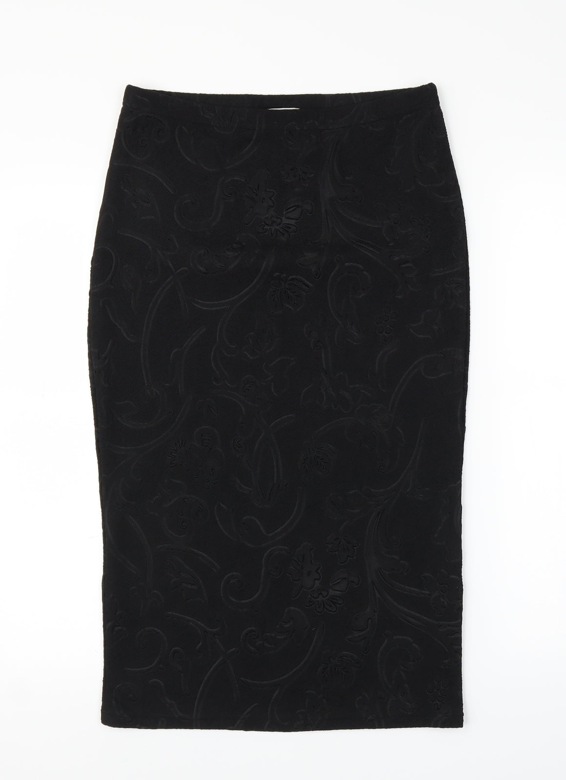 Glamorous Womens Black Floral  Straight & Pencil Skirt Size 12