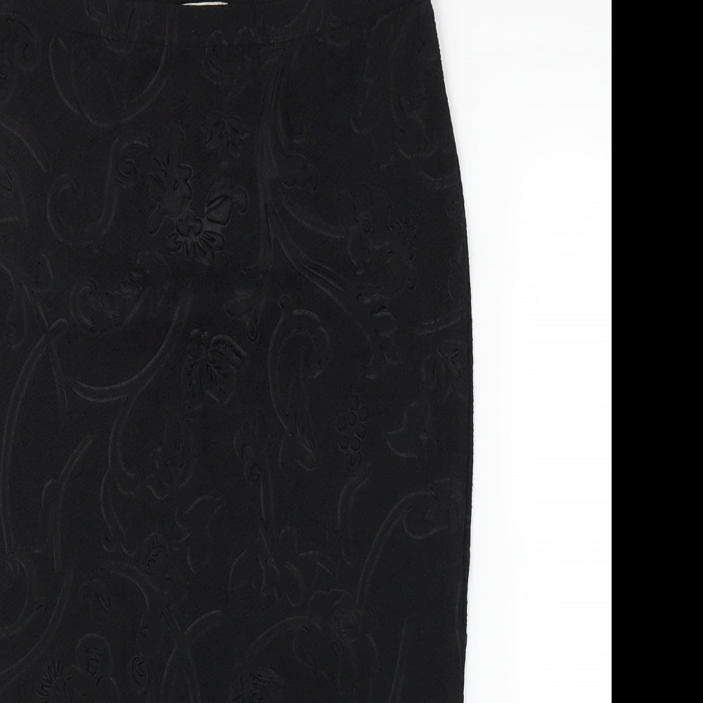 Glamorous Womens Black Floral  Straight & Pencil Skirt Size 12