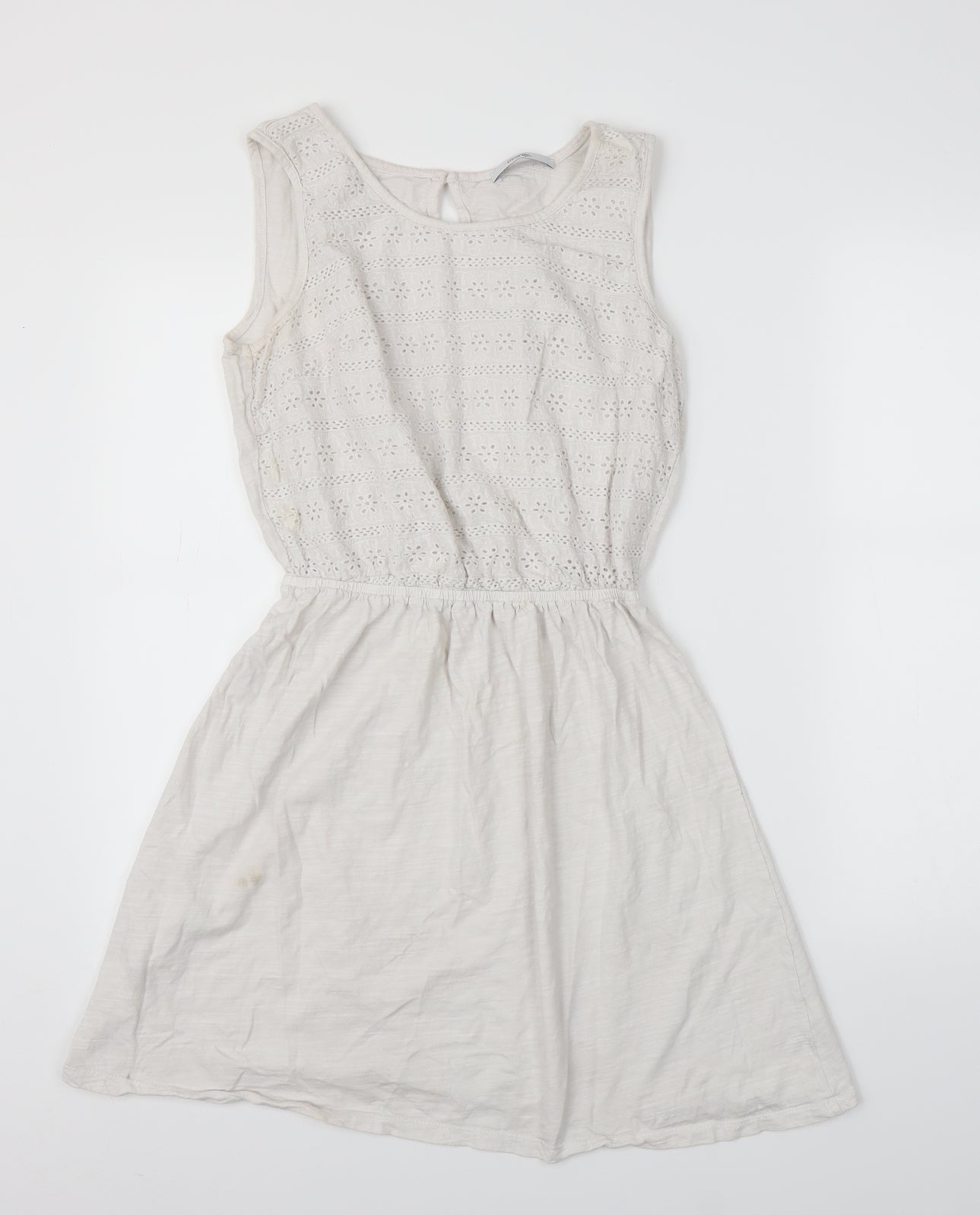 George Womens White Floral  A-Line  Size 12