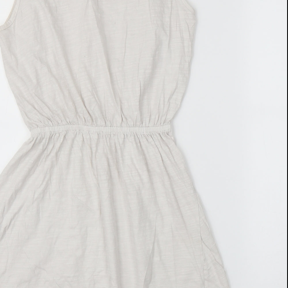 George Womens White Floral  A-Line  Size 12