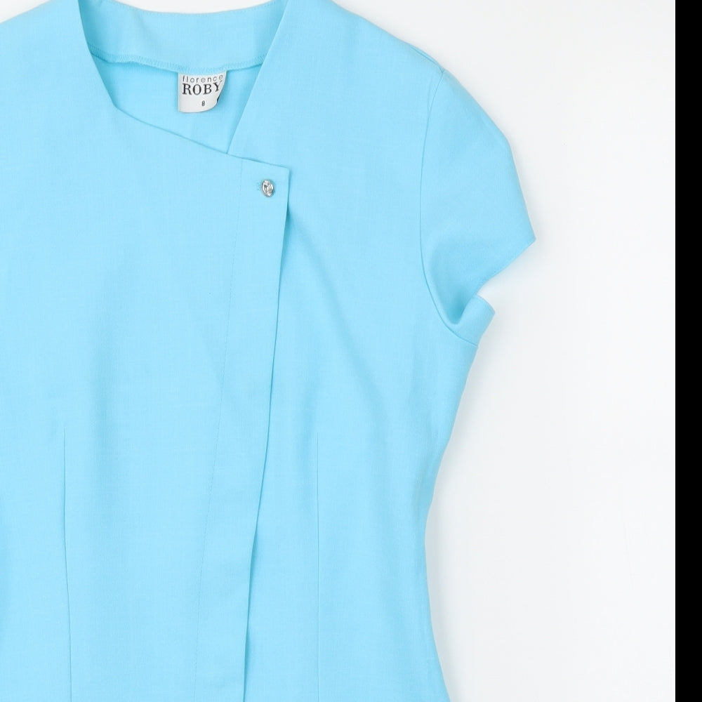Florence Roby Womens Blue   Tunic Blouse Size 8