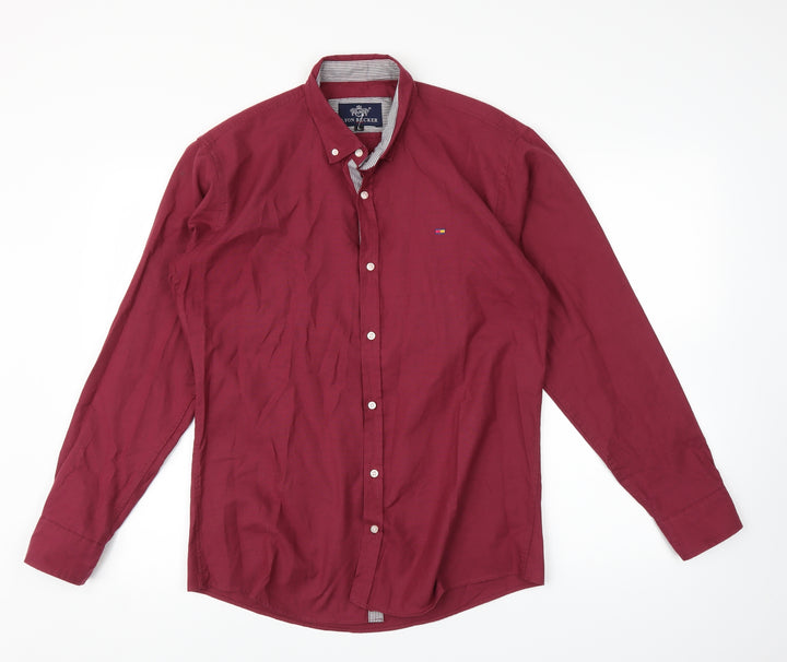 Lyon Becker Mens Pink Button-Up Size L