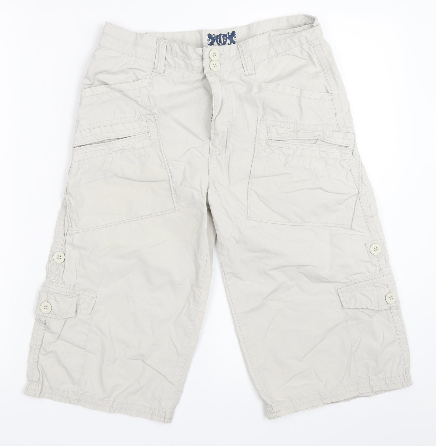 JJC Boys Beige   Cargo Shorts Size 13 Years