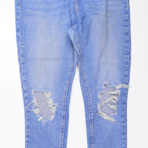 New Look Womens Blue  Denim Skinny Jeans Size 14 L25 in - hallie jeans