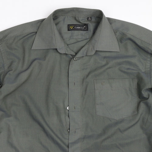 Gabill Mens Green    Button-Up Size 16