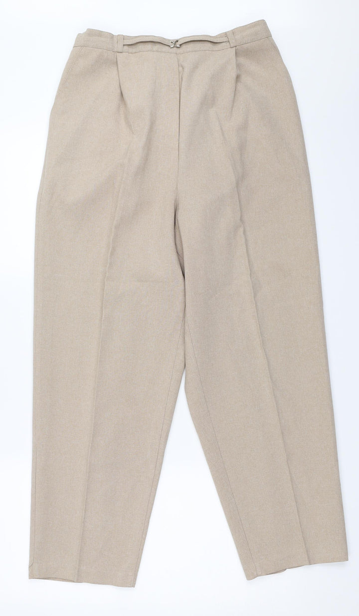 Bonmarché Womens Beige   Trousers  Size 16 L26 in
