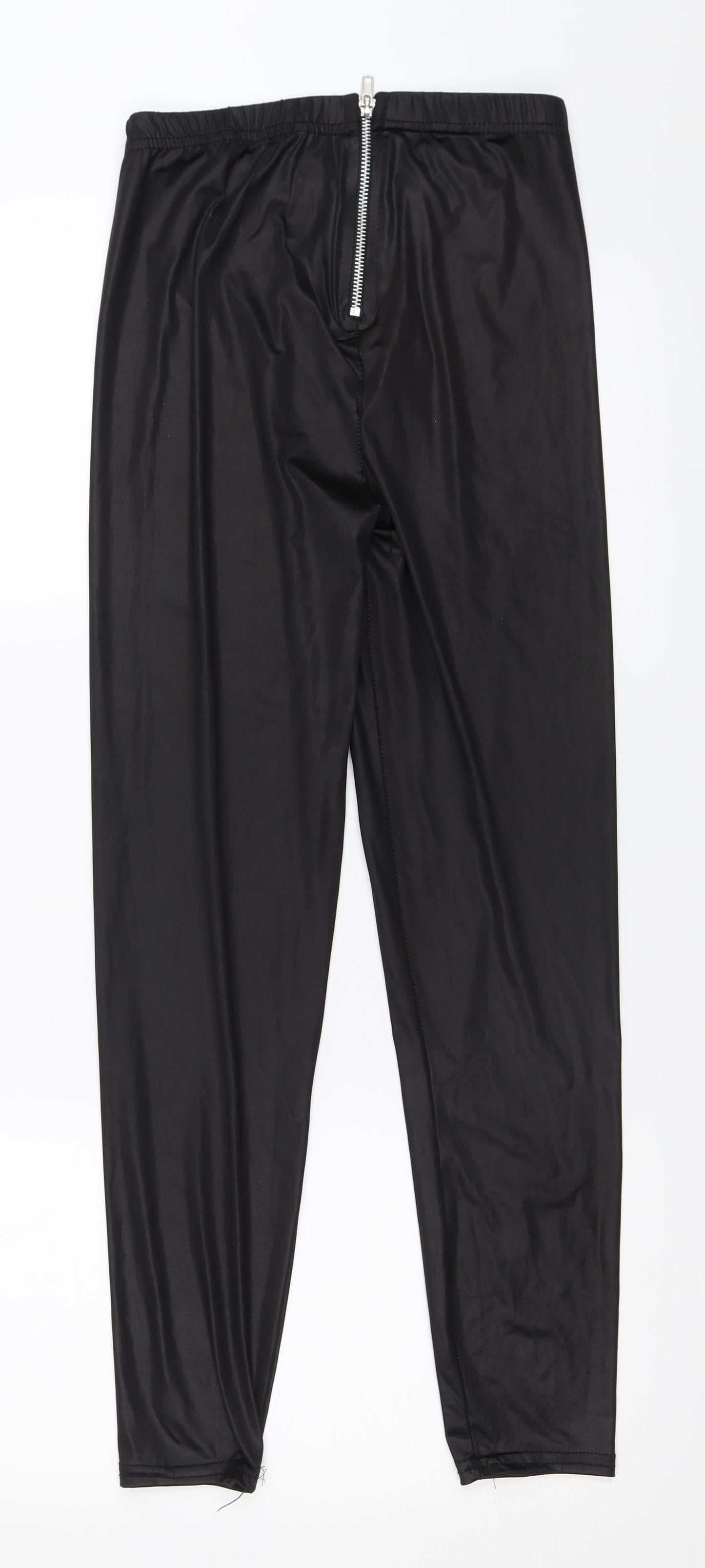 Boohoo Womens Black   Carrot Leggings Size 6 L25.5 in
