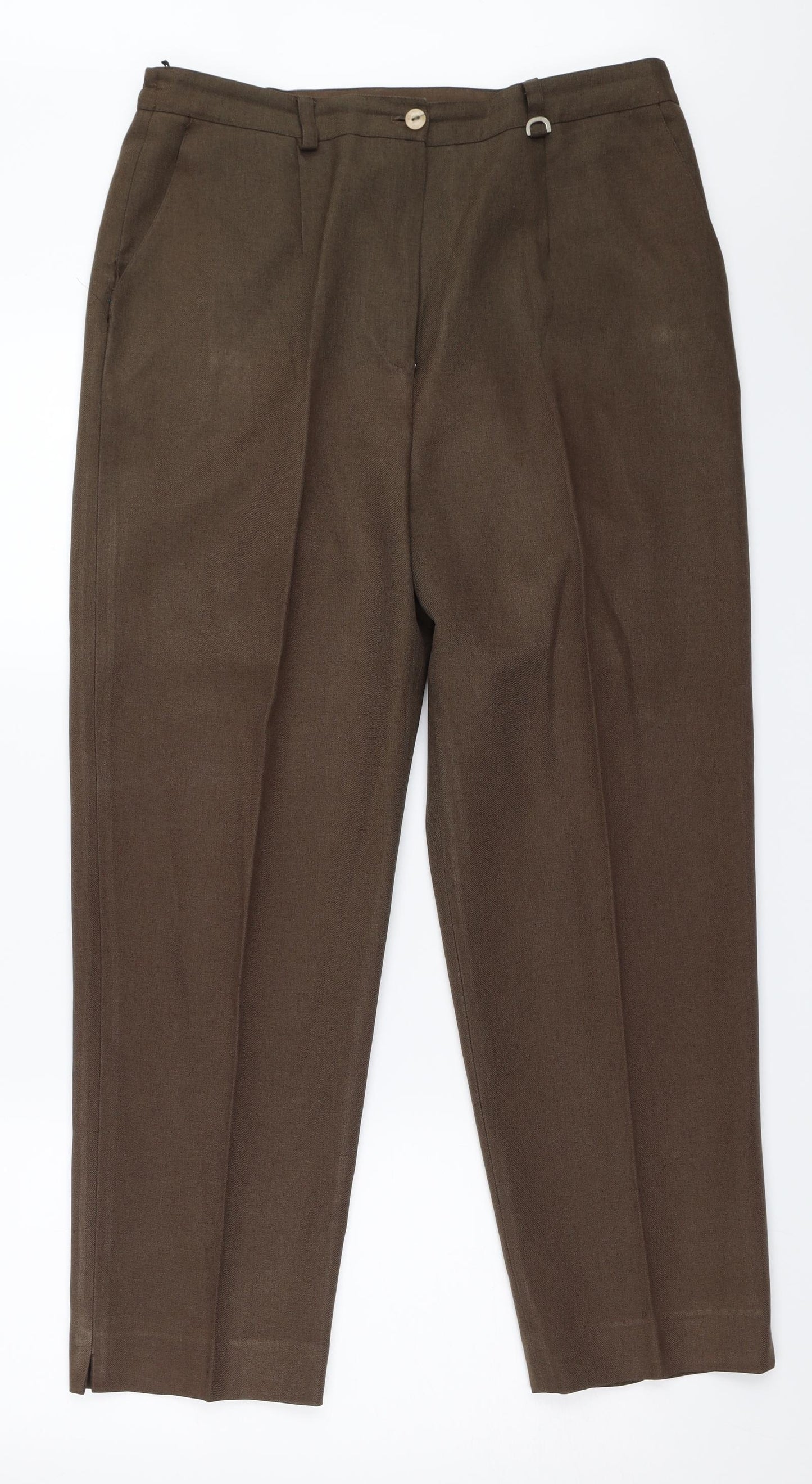Bonmarché Womens Brown   Trousers  Size 16 L26.5 in