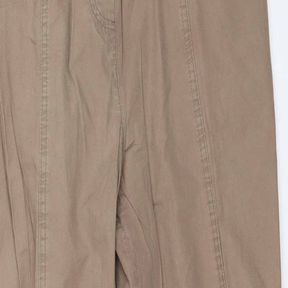 BM Womens Brown   Chino Trousers Size 14 L25 in