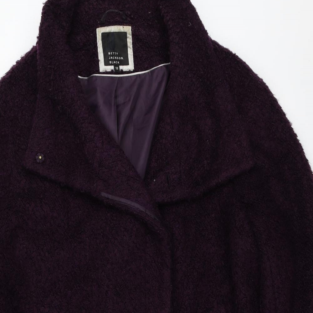 Betty Jackson Womens Purple   Overcoat Coat Size 18