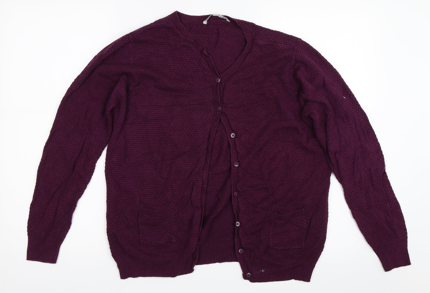 VRS Womens Purple   Cardigan Jumper Size 2XL