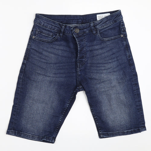 Primark Mens Blue  Denim Bermuda Shorts Size 32 in
