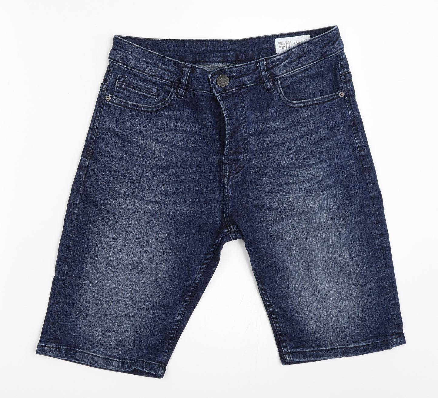 Primark Mens Blue  Denim Bermuda Shorts Size 32 in