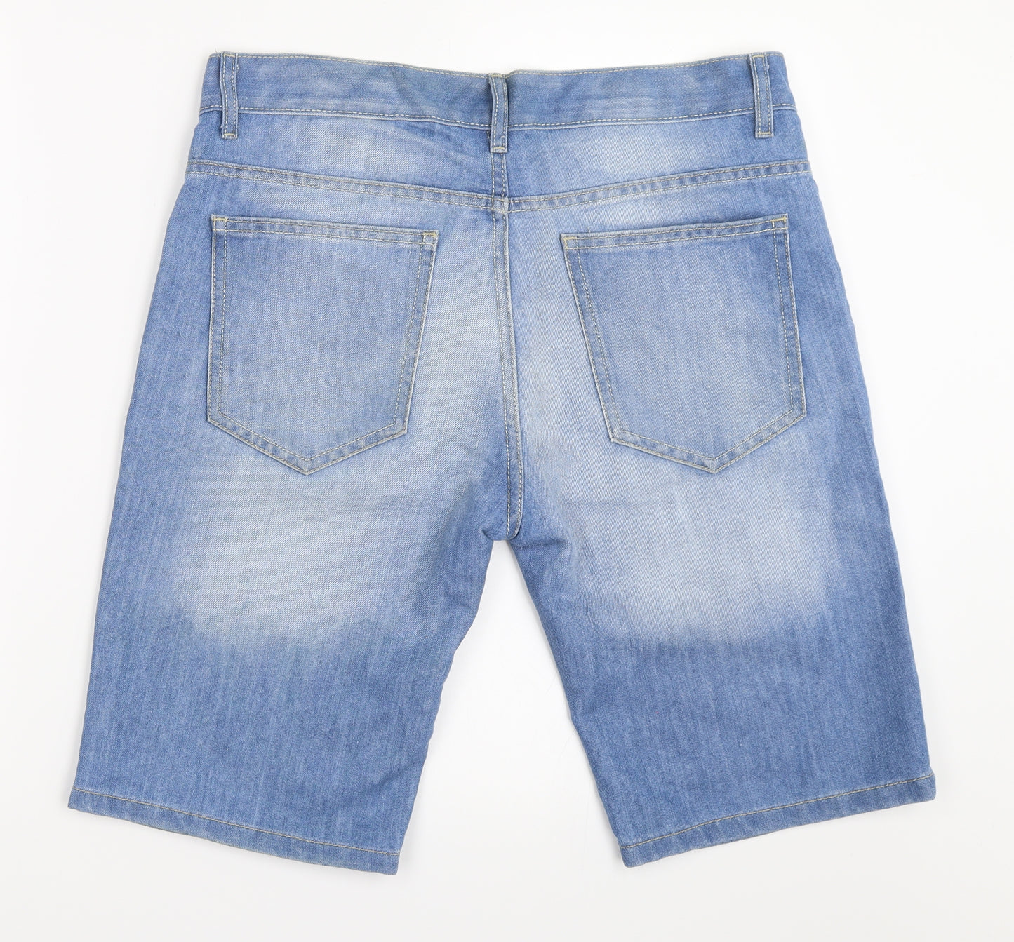 Primark Mens Blue  Denim Bermuda Shorts Size 32 in