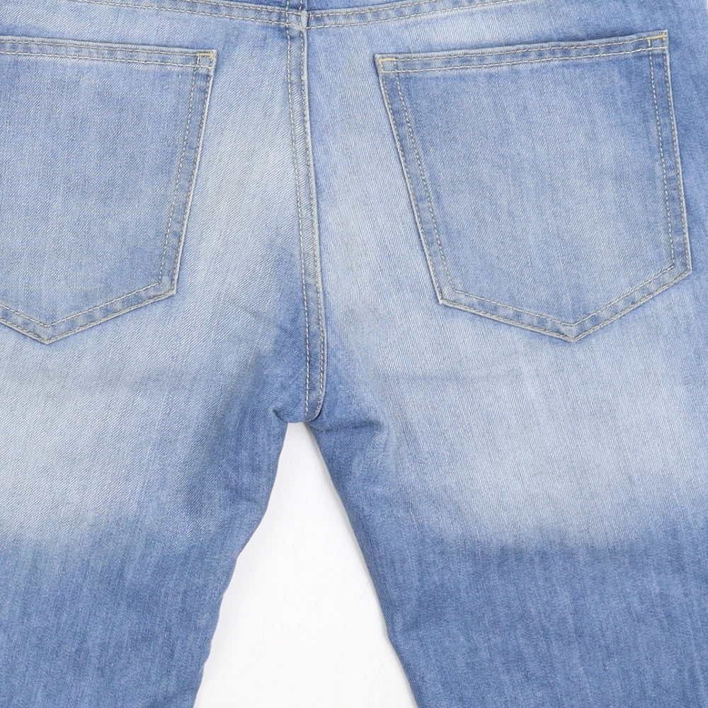 Primark Mens Blue  Denim Bermuda Shorts Size 32 in