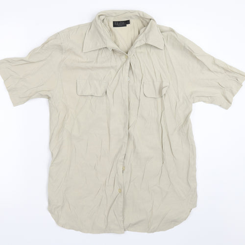 Fransa Mens Beige    Button-Up Size S