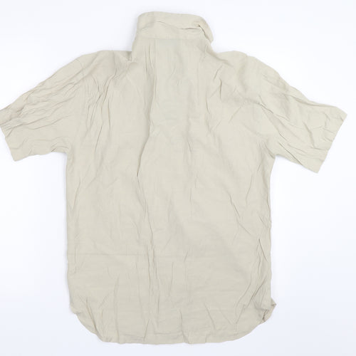 Fransa Mens Beige    Button-Up Size S