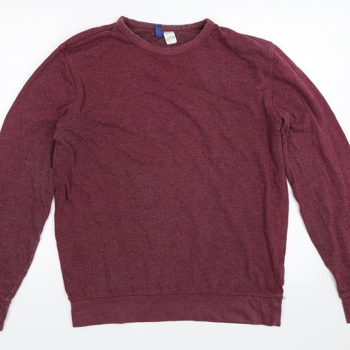 H&M Mens Red   Pullover Sweatshirt Size M