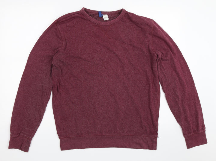 H&M Mens Red   Pullover Sweatshirt Size M