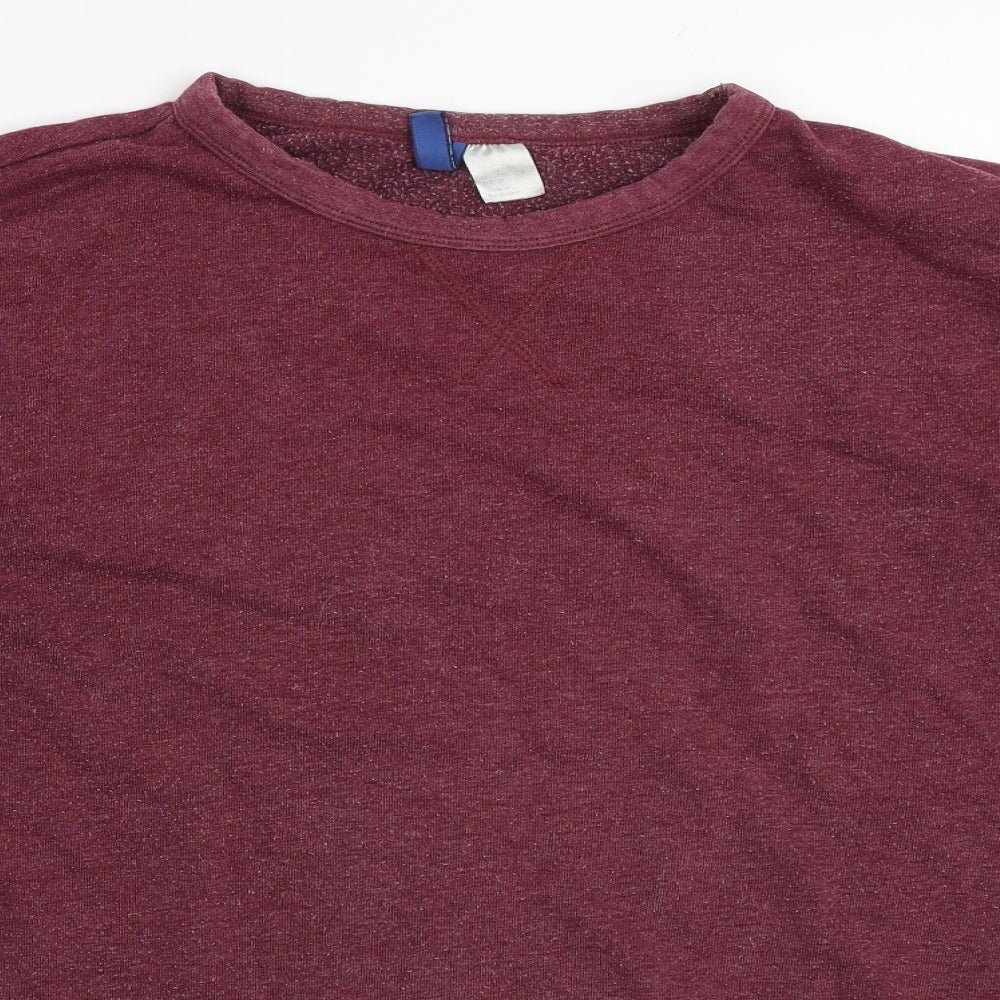H&M Mens Red   Pullover Sweatshirt Size M