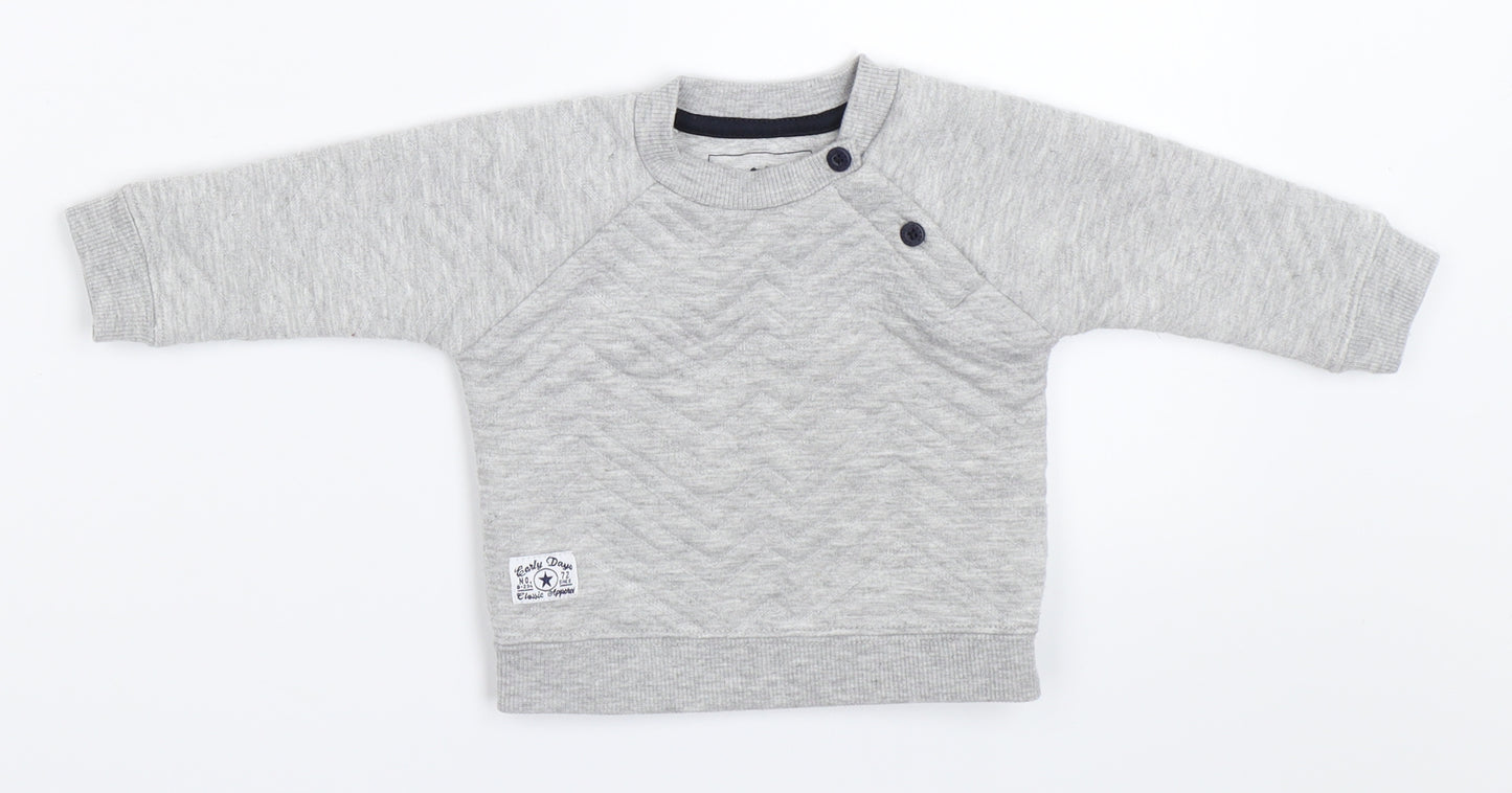 Earlydays Boys Grey   Pullover Jumper Size 0-3 Months