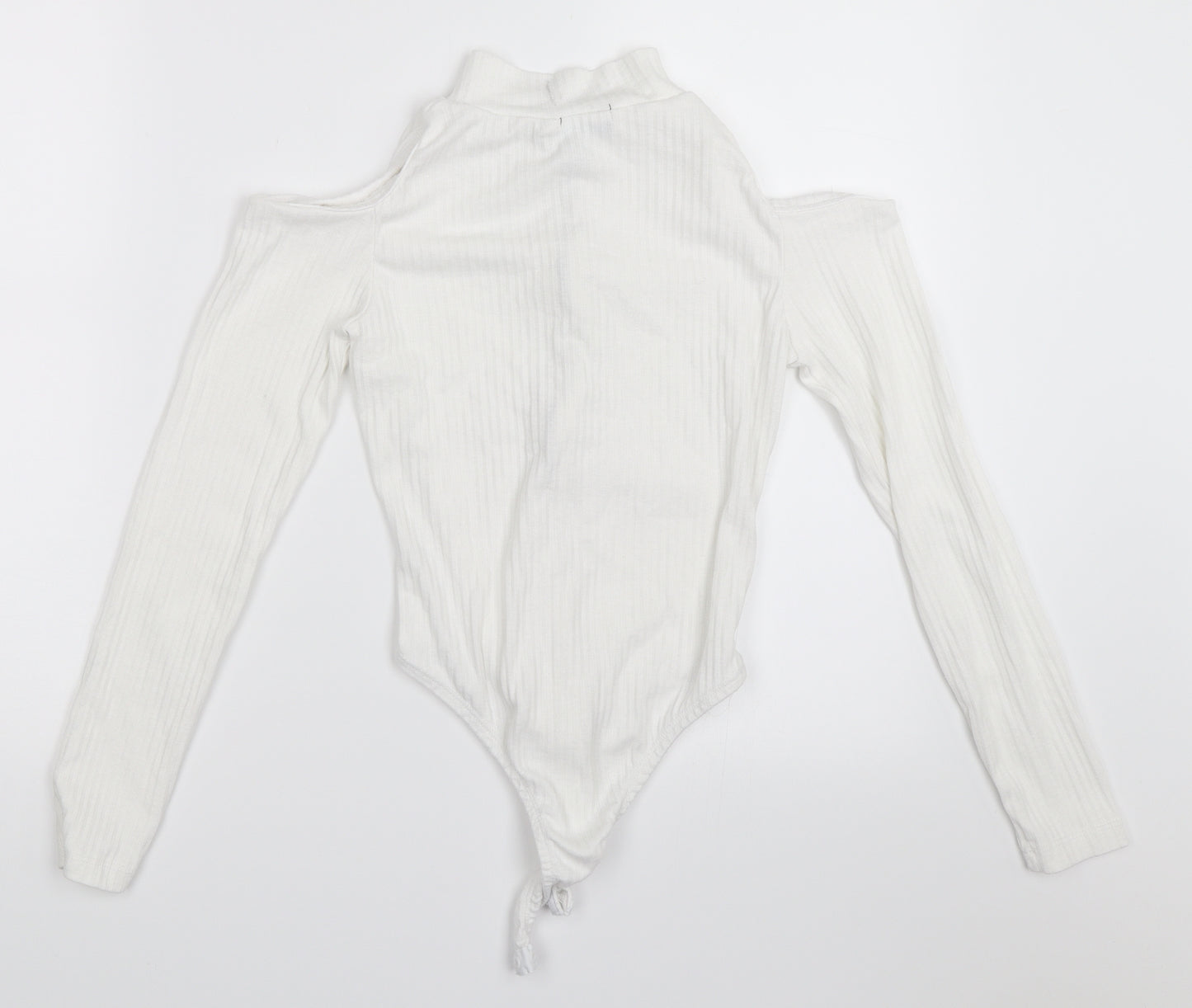 PRETTYLITTLETHING Womens White   Basic T-Shirt Size 10  - Bodysuit