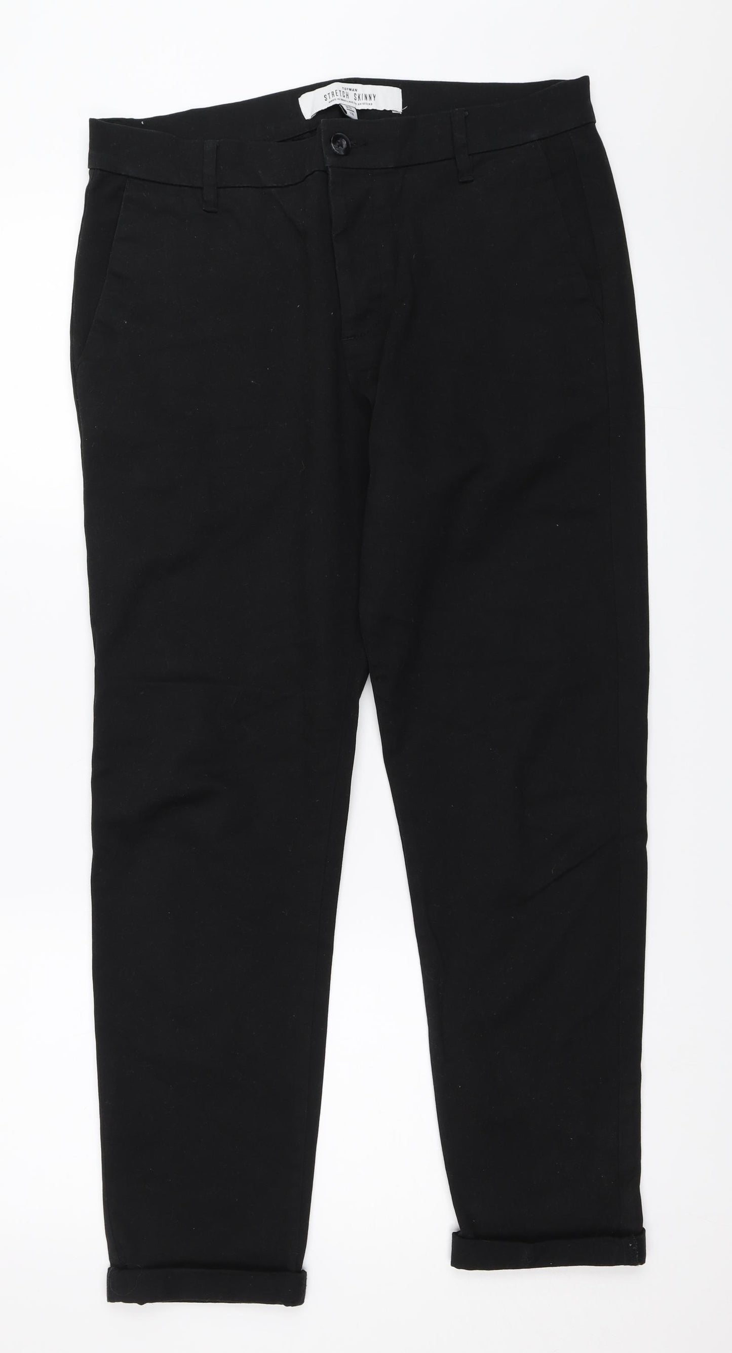 Topman Mens Black   Trousers  Size 32 in L30 in