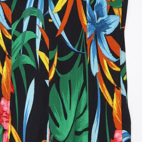 River Island Womens Black Floral  Pencil Dress  Size 14
