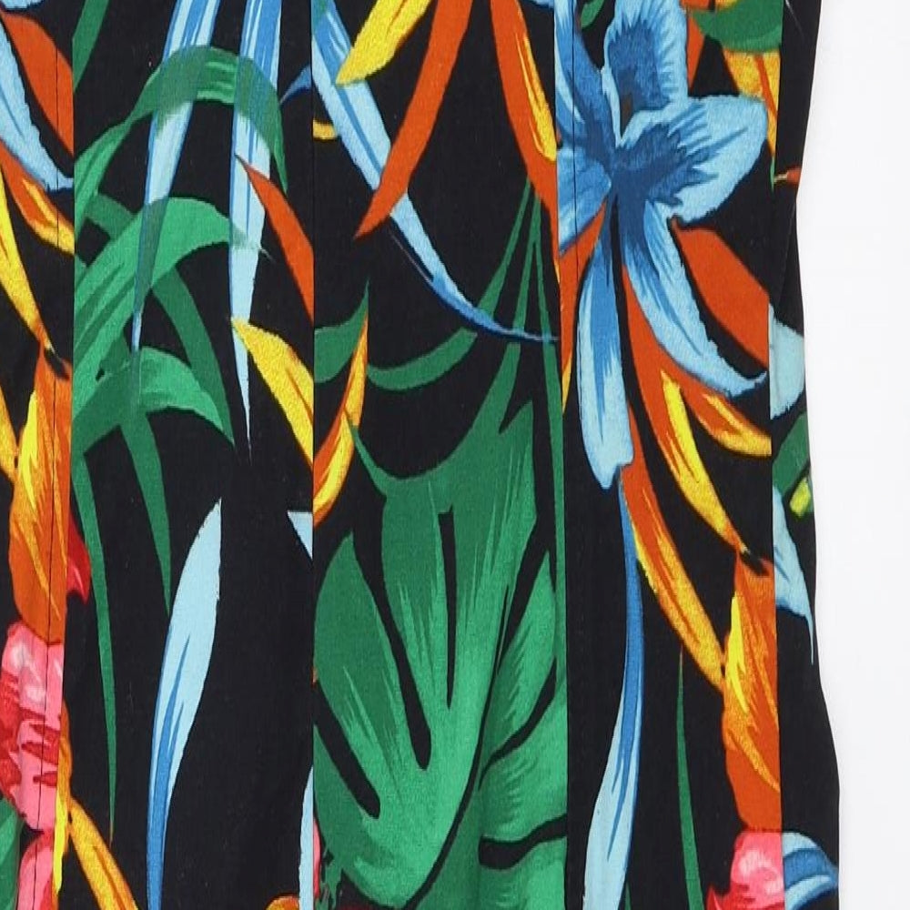 River Island Womens Black Floral  Pencil Dress  Size 14
