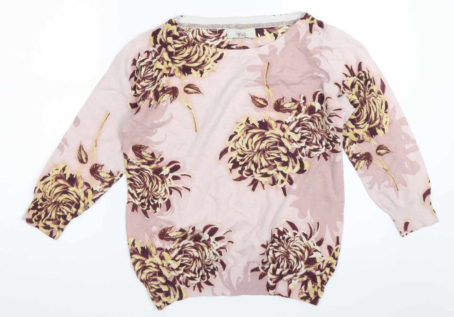 NEXT Womens Pink Floral  Pullover Jumper Size 14