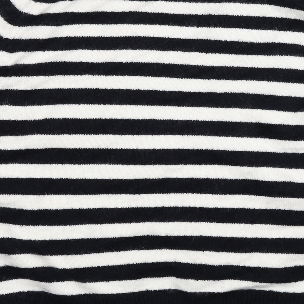TU Womens Black Striped  Pullover Jumper Size 16