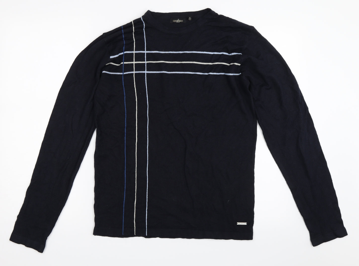 Giorgio Mens Blue   Pullover Jumper Size S