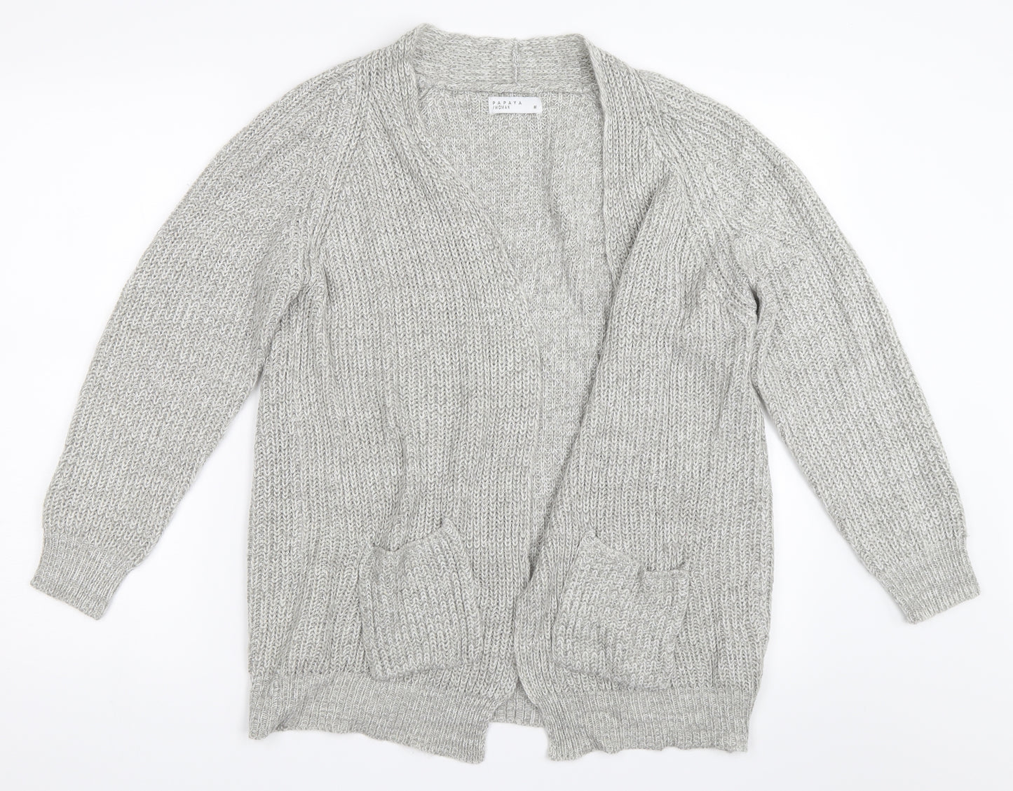 Papaya Womens Grey   Cardigan Jumper Size M