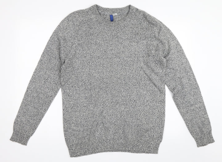 H&M Mens Grey   Pullover Jumper Size M